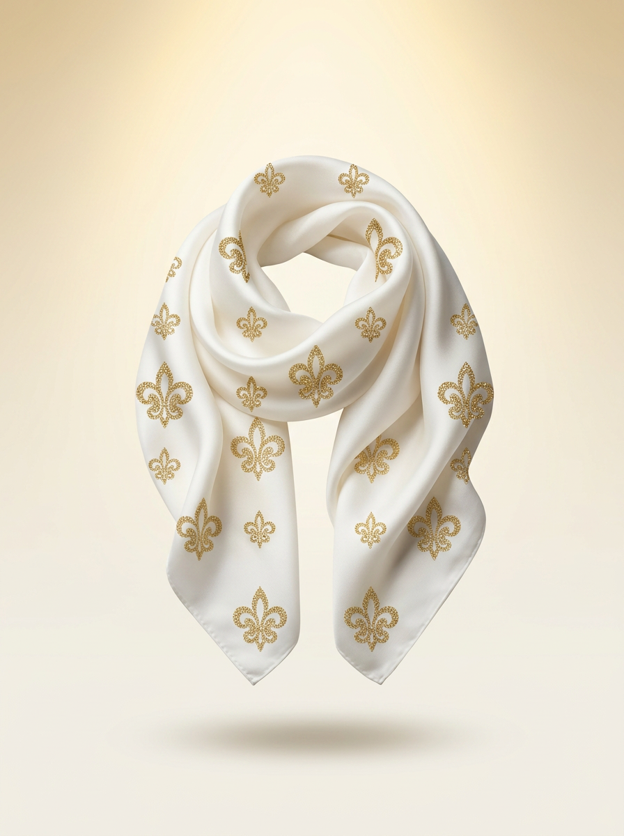 Fleur Ivoire Silk Scarf